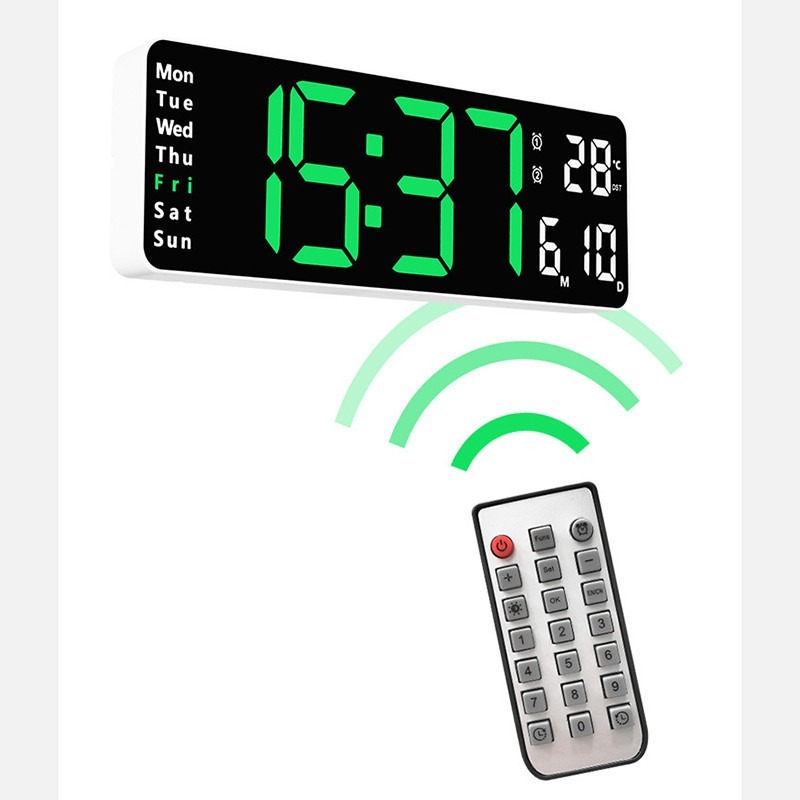 Jual Jam Digital LED Besar Tampilan Jelas Dinding / Kalender Alarm ...