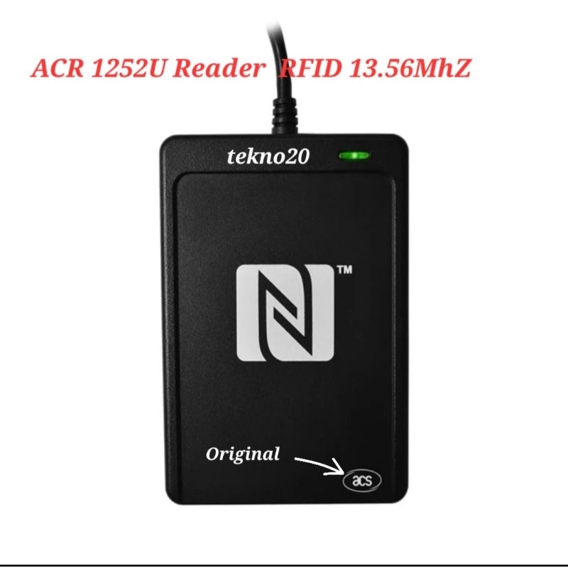 Jual ACS1252u Portable 13.56Mhz RFID ISO 14443 USB NFC Card Reader ...