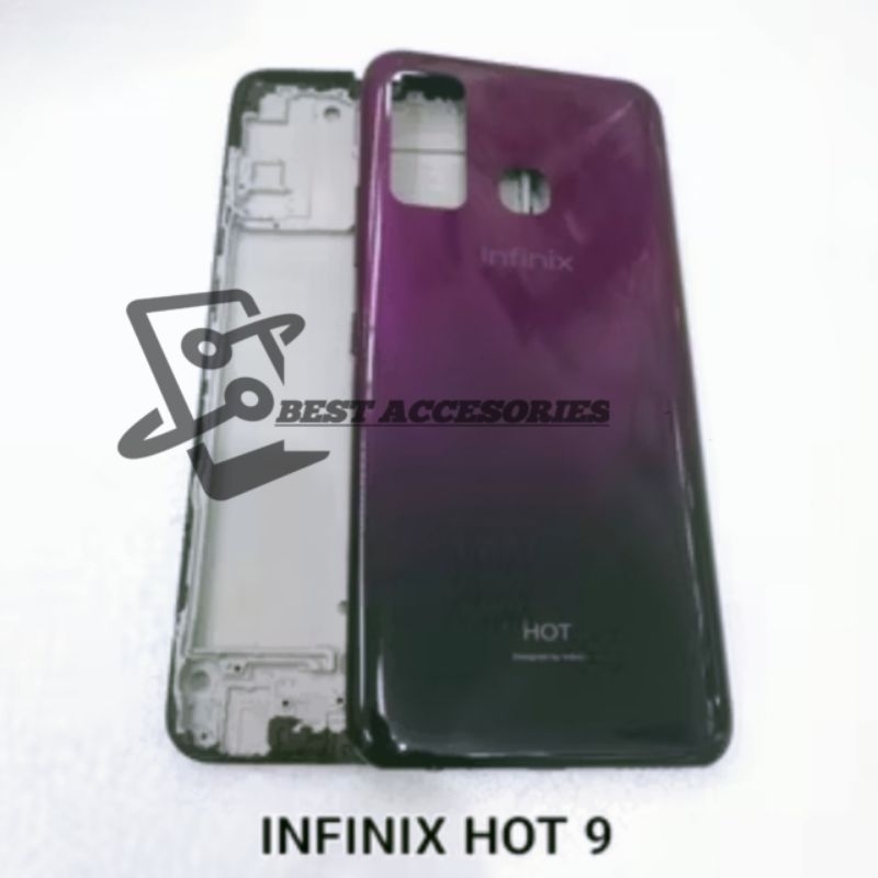 Jual Kesing Fullset Infinix Hot 9 X655 Casing Fullset Backdoor + Middle ...