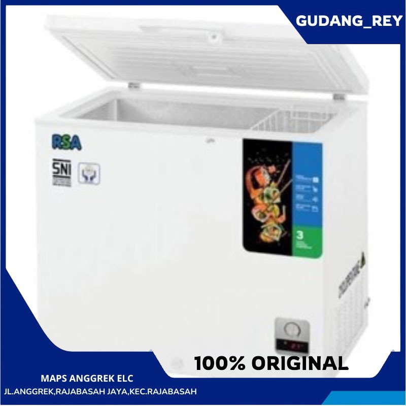 Jual RSA CF 210 CHEST FREEZER BOX 199 LITER LEMARI PEMBEKU GARANSI ...
