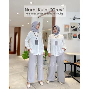 Mayshaliha Celana Kerja Office Strech Nami Kulot Fit Jumbo