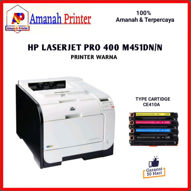 Jual Printer Color HP Laserjet Pro 400 M451dn/M451n Printer laser Color ...