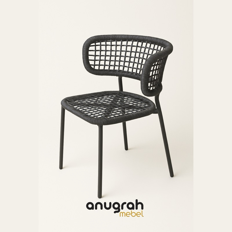 Jual Kursi Cafe Anyanan Tali Rope / Kursi Makan Anyaman / Kursi Resto ...