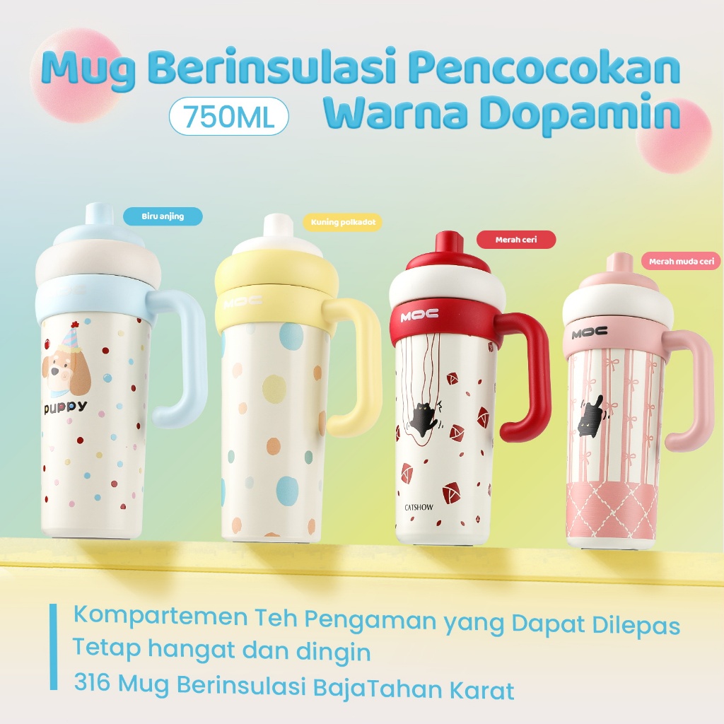 Jual [COD]tumbler Stainless Vacuum 750ml Portable Thermos Botol minum ...