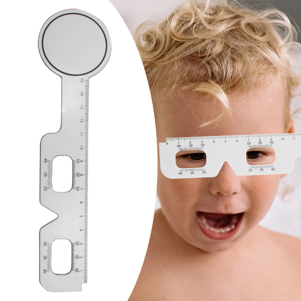 Jual 2 In 1 Manual Penggaris PD Ruler PD Meter PVC Alat Ukur Pupil Mata ...