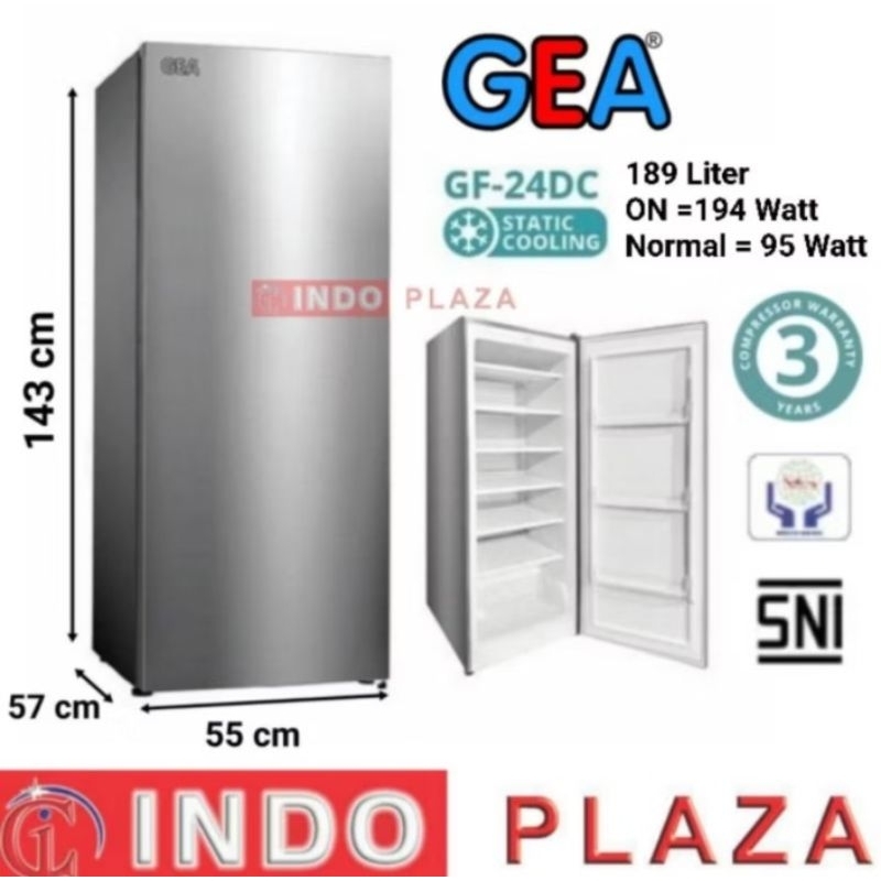 Jual FREEZER 6 RAK BERDIRI GEA GF-24DC Es batu | Shopee Indonesia