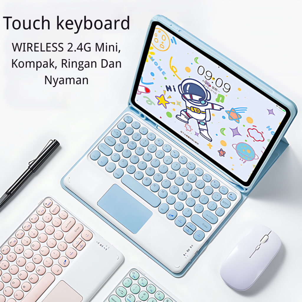 Jual Wireless Keyboard Touch Keyboard for iPad Bluetooth Touchpad ...