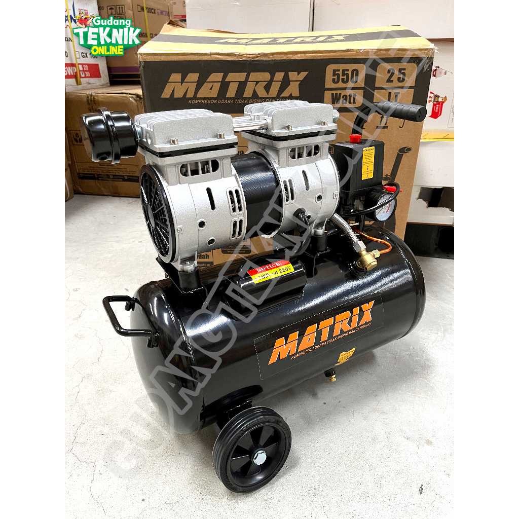 Jual Kompresor Angin OILESS 25L MATRIX OFS550-25 0.75HP LISTRIK ...