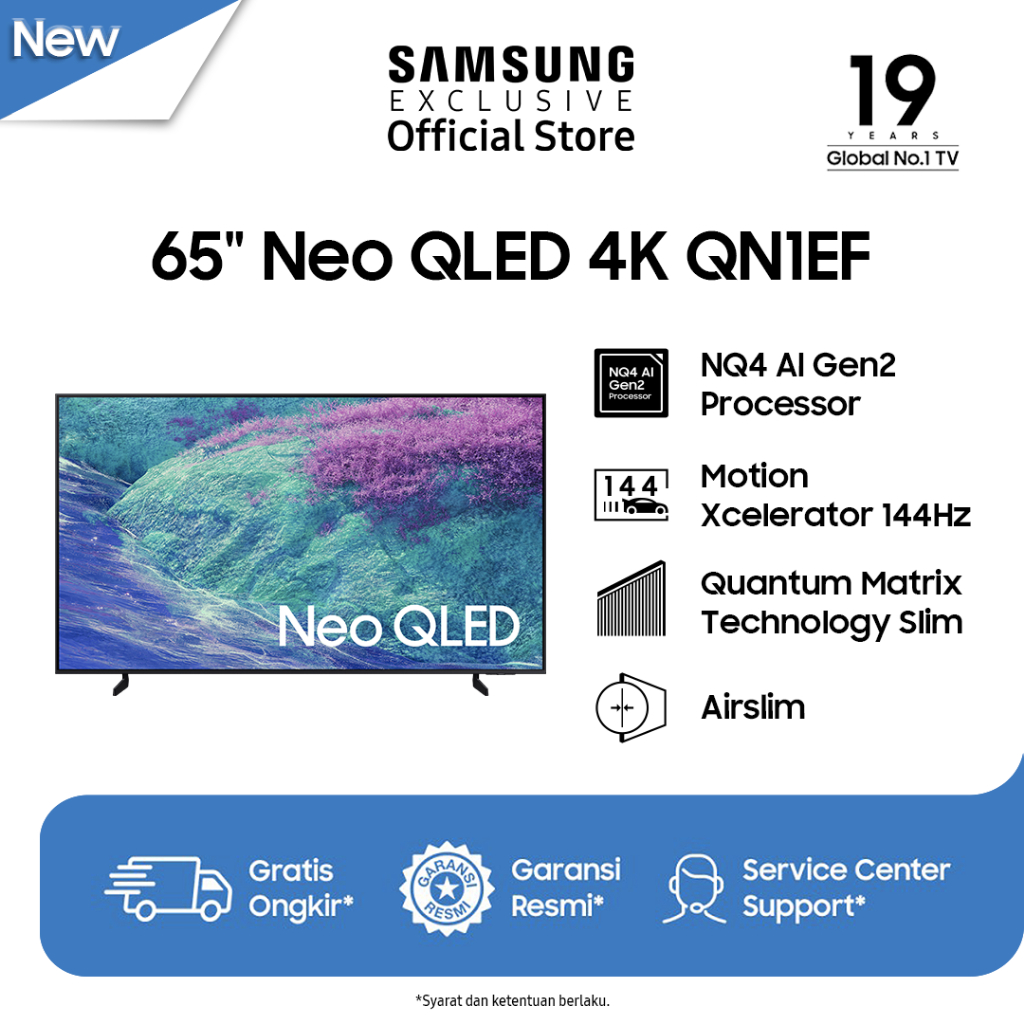 Jual Samsung Smart TV 65" Neo QLED 4K QN1EF | NQ4 AI Gen 2 Processor ...