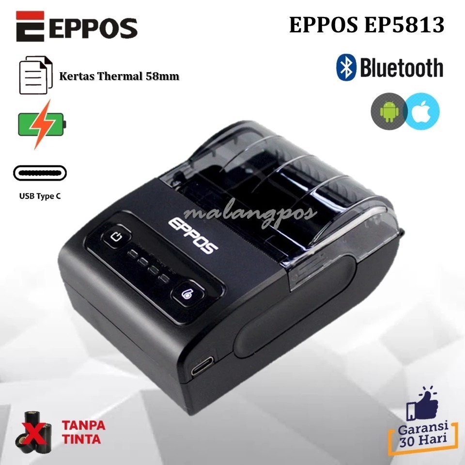 Jual Eppos EP5813 Mini Printer Struk PPOB RPP02N Mobile Printer ...