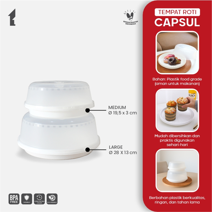 Jual Satu.Home- CAPSULE BREAD STORAGE/ TEMPAT ROTI/ TEMPAT GORENGAN ...