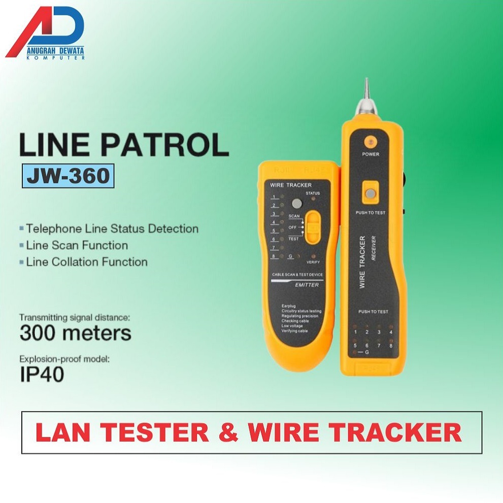 Jual LAN Tester JW-360 Wire Tracker for Network Cable Scan and Line ...