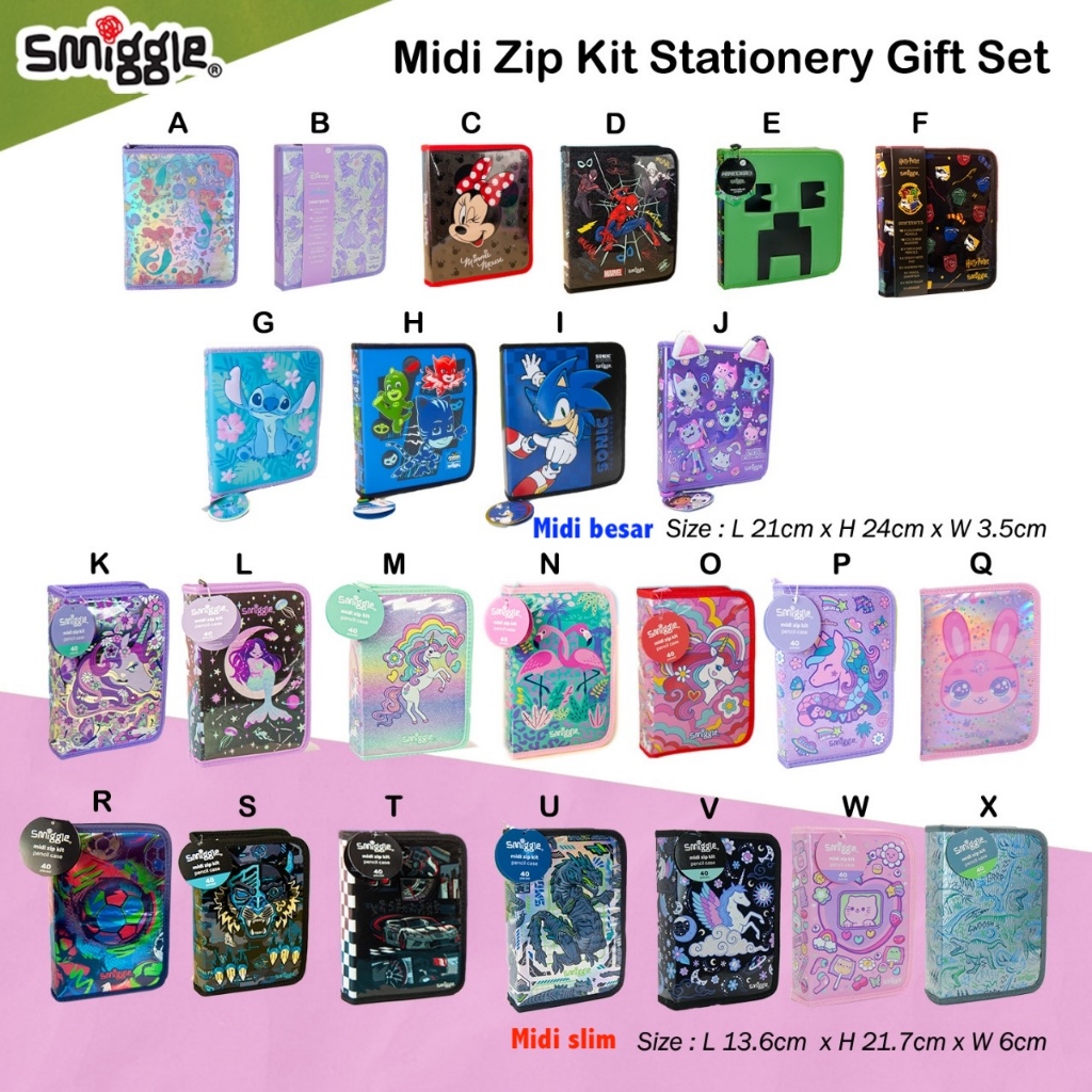 Jual Kts - SMIGGLE Midi Zip Kit Stationery Gift set | Shopee Indonesia