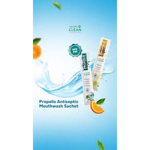 Jual (HERBORIST) Secret Clean Propolis Mouthwash Sachet 10ml x 6 ...