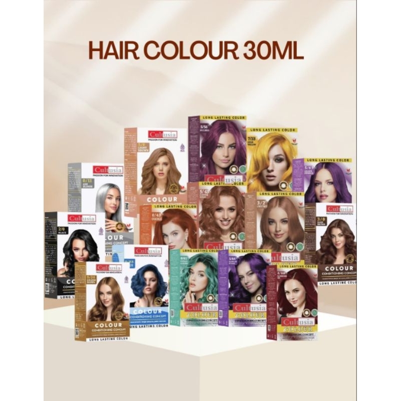 Jual CULTUSIA HAIR COLOR / COLOUR CREAM / CAT RAMBUT 30 ML | Shopee ...