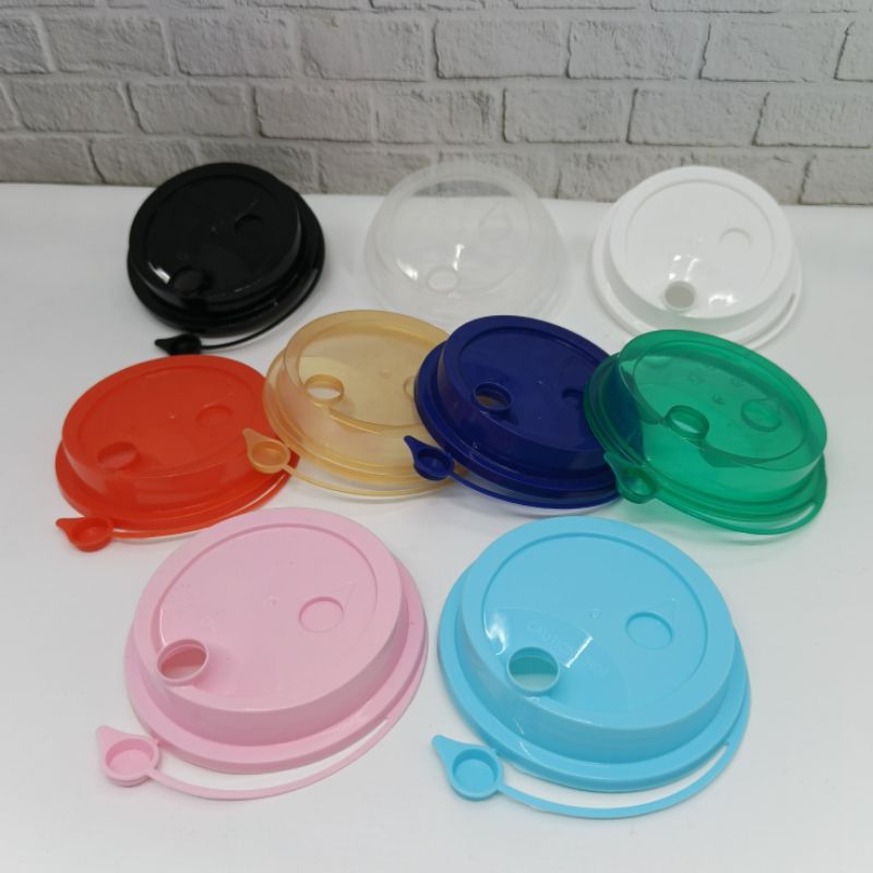 Jual [25pcs] Tutup CUP Gelas PP Injection Bening Hitam Putih Hijau ...