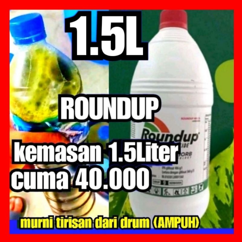 Jual obat rumput jenis roundup(rondap) kemasan 1.5liter murni tirisan ...