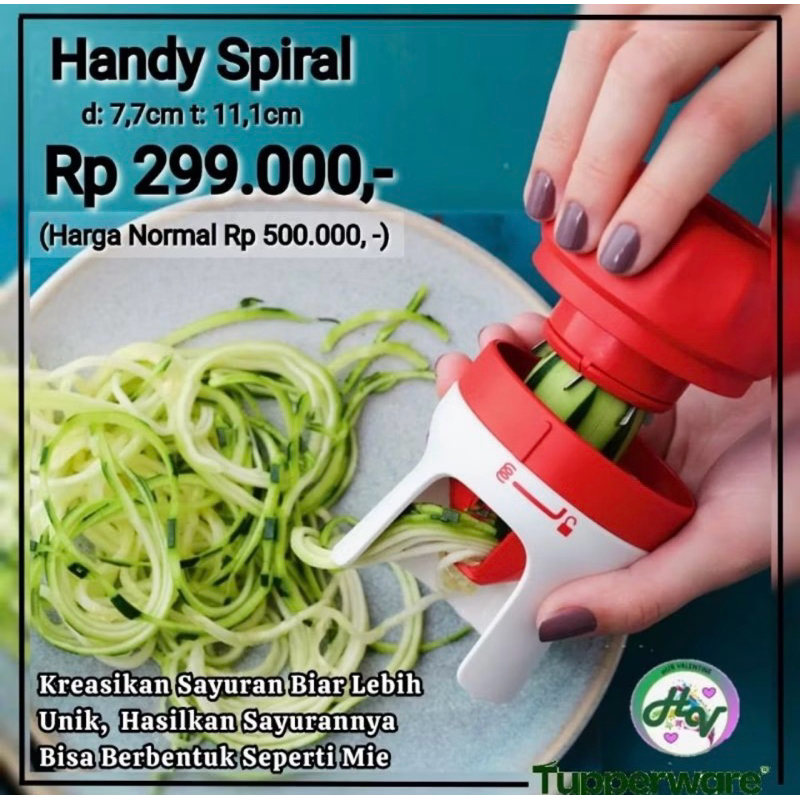 Jual Handy Spiral (1) Tupperware Serutan Sayur | Shopee Indonesia