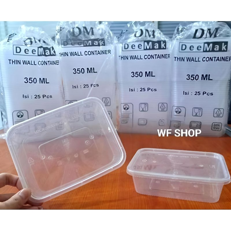 Jual Isi 25pcs Thinwall Kotak 350ml REC FOOD CONTAINER BOX Kotak ...