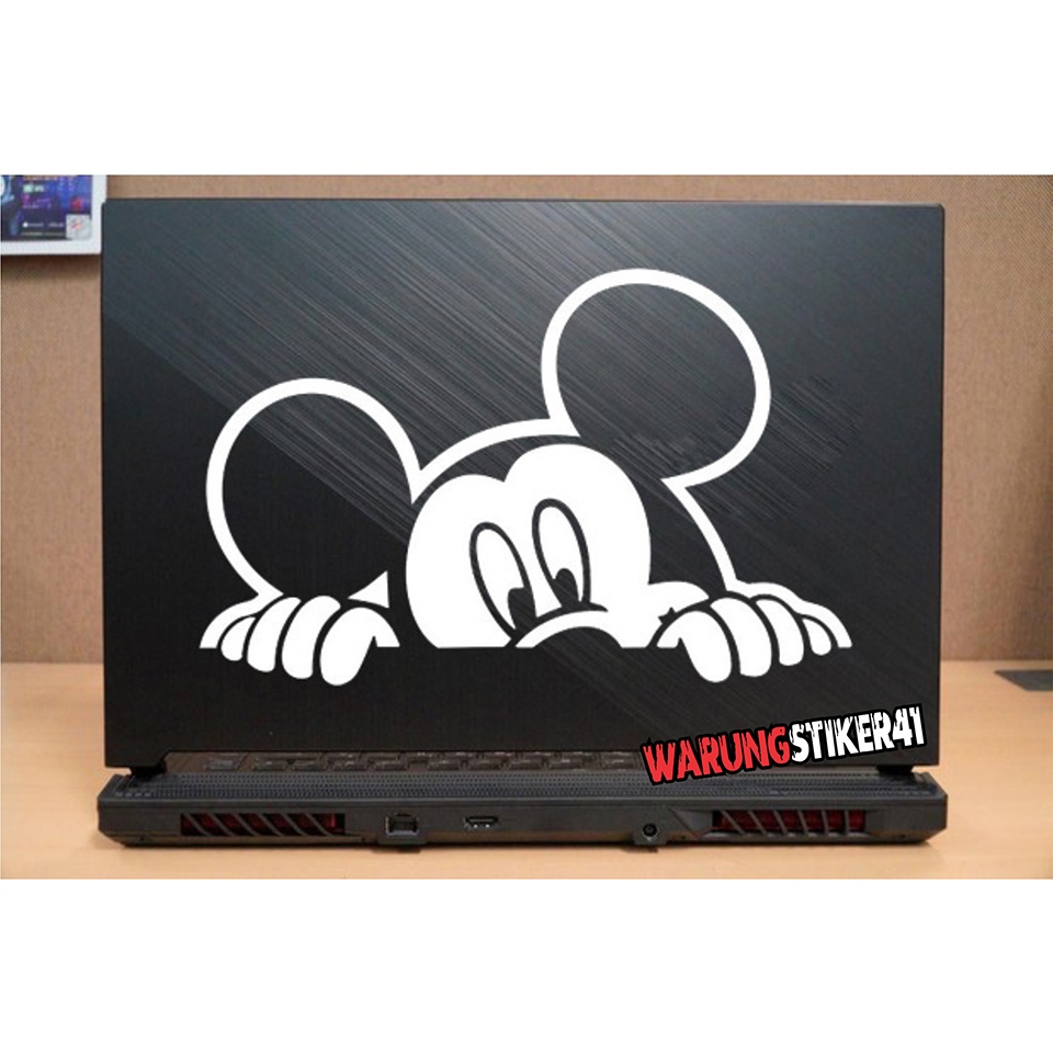 Jual stiker laptop mickey mouse 1 sticker cutting custom lucu | Shopee ...