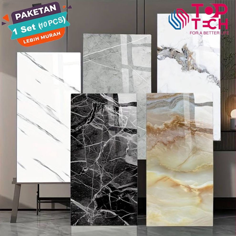 Jual KODE F39E Toptech Paket 1 Lembar Wallpaper Dinding VINYL Marble 3 ...