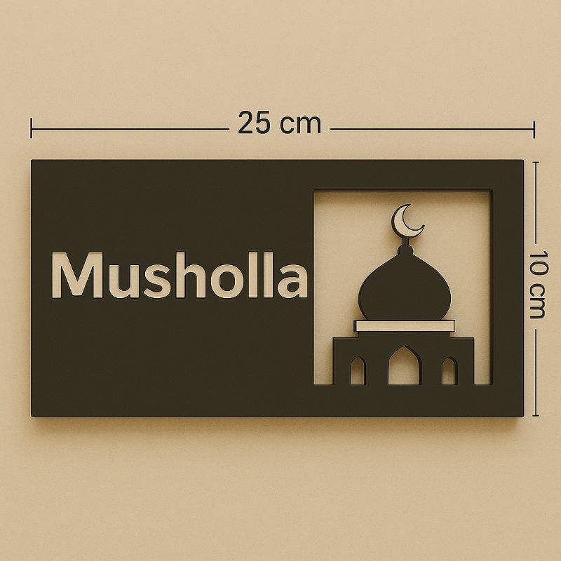Jual Musholla Sign Akrilik Hitam - Plakat Mushola Minimalis | Shopee ...