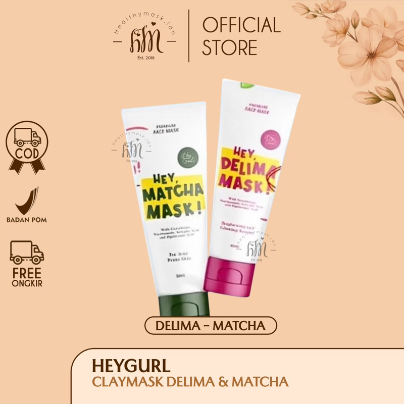 Jual HEYGURL MASK DELIMA MATCHA PREMIUM MASK BPOM| MASKER SIAP PAKAI ...