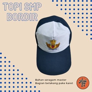 Jual TOPI SEKOLAH SMP BIRU PUTIH BORDIR KARET BAHAN SERAGAM MASTER (ISI ...