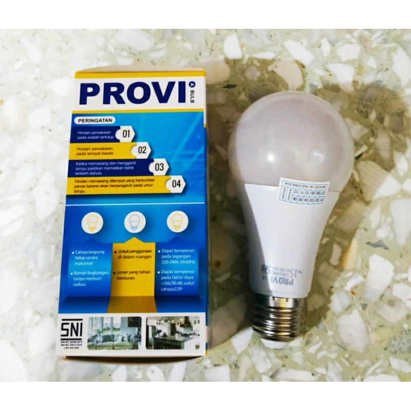 Jual Lampu led tipe 15 PROVI Putih SNI | Shopee Indonesia