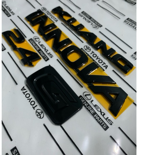 Jual EMBLEM INNOVA RIBORN TULISAN INNOVA KIJANG 2.4 G BLACK GLOSS ATAU ...