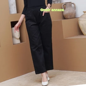 TERLARISS! Celana Kulot KOREA Wanita Jumbo Bahan Melar Korean Long Pants Celana Korean Style