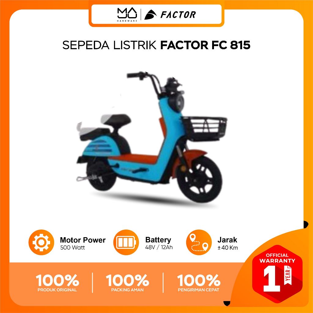 Jual Sepeda Listrik FACTOR FC 815 500 Watt Electric E Bike 48V/12 Ah ...
