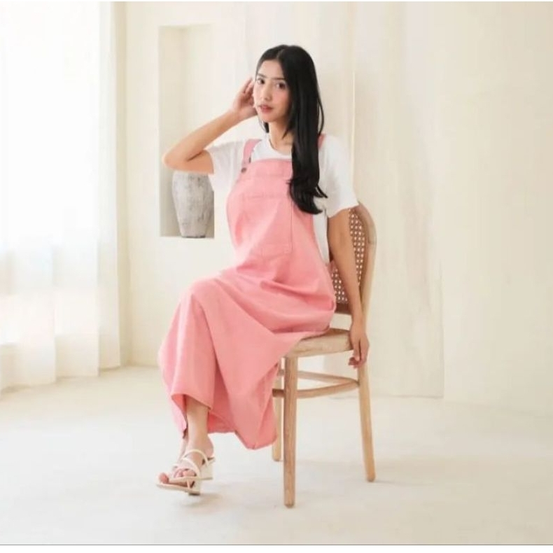 Jual OVERALL ROK WANITA MOTIF POLOS TERBARU 2025 TREND MASAKINI OVERALL ...