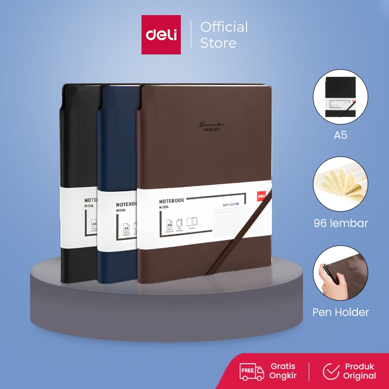 Jual Deli Leather Cover Notebook / Buku Catatan / Agenda Sampul Kulit ...