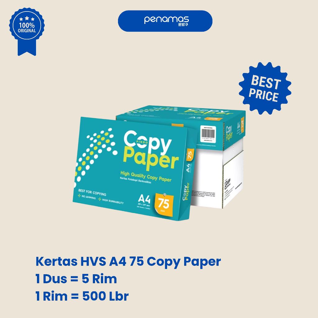 Jual KERTAS HVS A4 75 GRM COPY PAPER / PAK / RIM | Shopee Indonesia