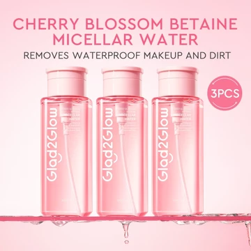 Micellar Water Glad2Glow Cherry Blossom Micellar Water Makeup Remover Pembersih Make Up