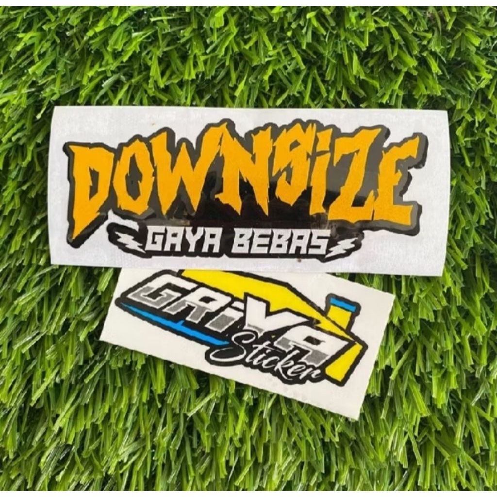 Jual stiker DOWNSIZE GAYA BEBAS sticker cutting downsize ogah jinjit ...