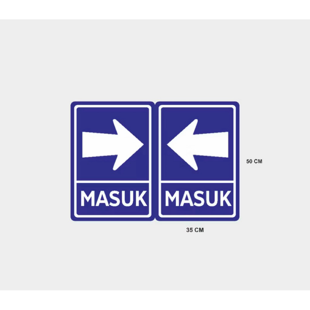 Jual SIGN PLAT ALUMUNIUM TANDA MASUK(panah kanan, panah kiri) | Shopee ...