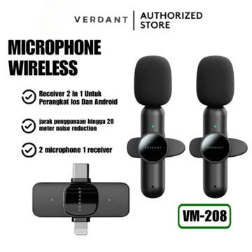 Mic Wireless Hp Vlog Youtuber Portable 2 Mic ( Microphone 2 Mic ) For Type C Type Iphone