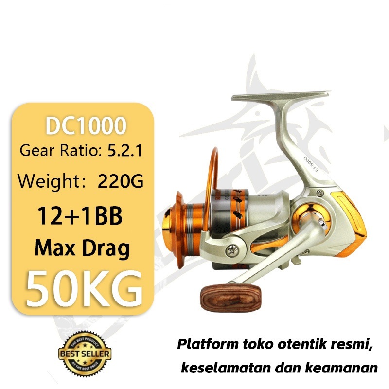 Jual Reel Spinning Daiwa Indonesia Full Metal Spool Fishing Reel with 5.2:1  Speed Ratio | Shopee Indonesia