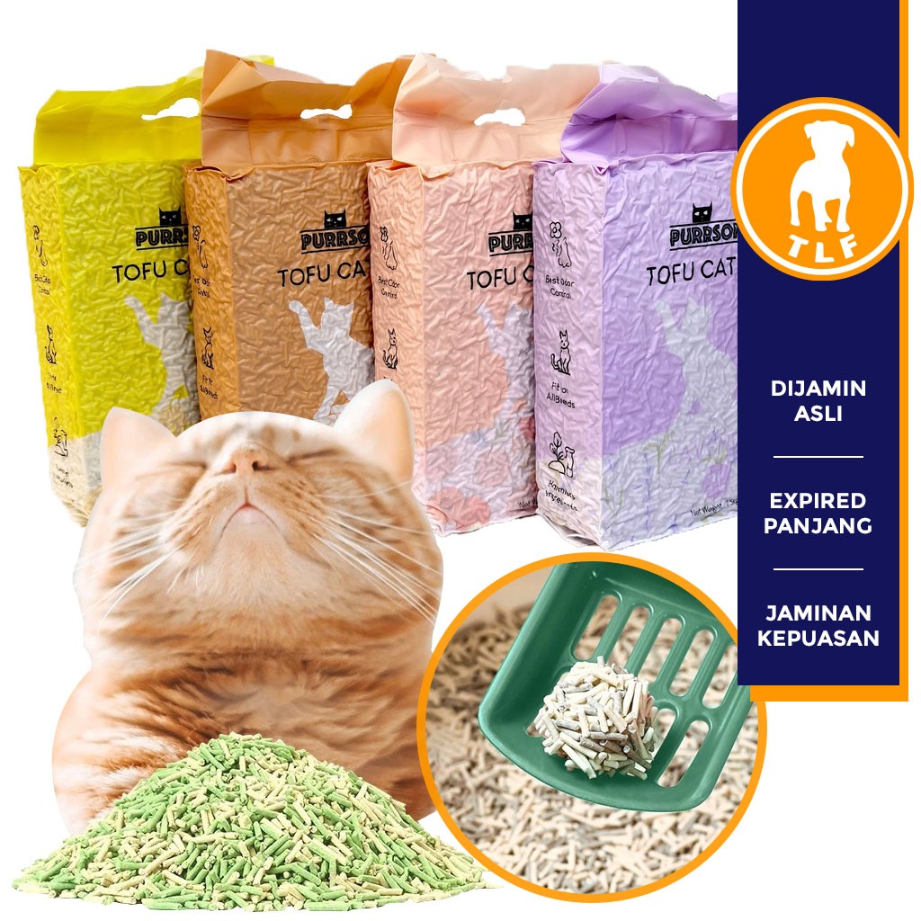 Jual Pasir Kucing Tofu Cat Litter Purrsona Wangi Gumpal 7 Liter Pursona ...
