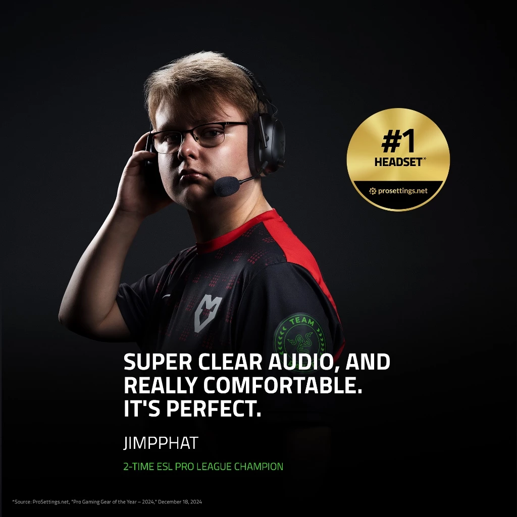 Razer BlackShark V2 Pro for PlayStation Black Wireless Console Esports Gaming Headset