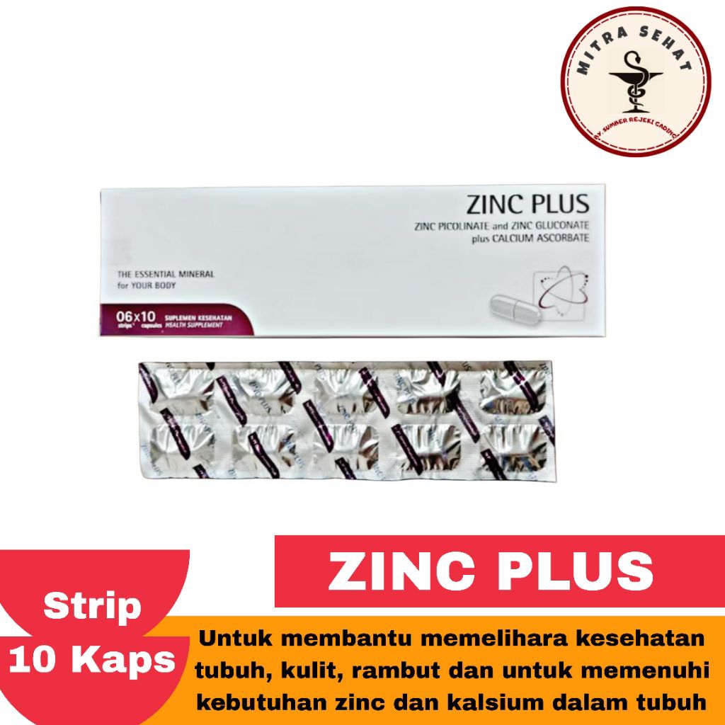 Jual Zinc Plus Strip 10 Kapsul Suplemen Jerawat dan Rambut Rontok ...