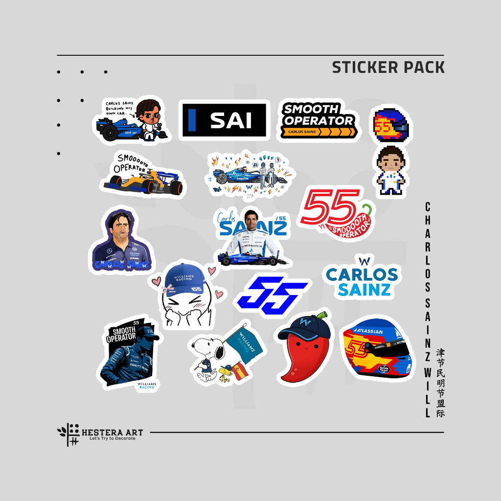 Jual Stiker Pack Pembalap F1 Sticker Vinyl Doff Laminasi | Stiker ...