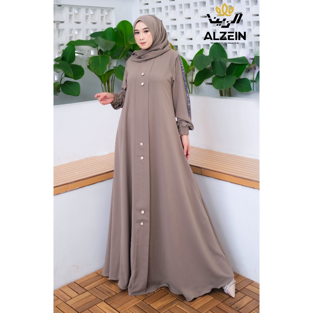 Jual Alzein Zelia Dress Marina Silk Marbella Anti UV Baju Muslim Wanita ...