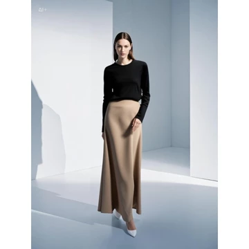 Rok Satin 90CM Satin Long Skirt Rok Satin Panjang S Sampai 3XL