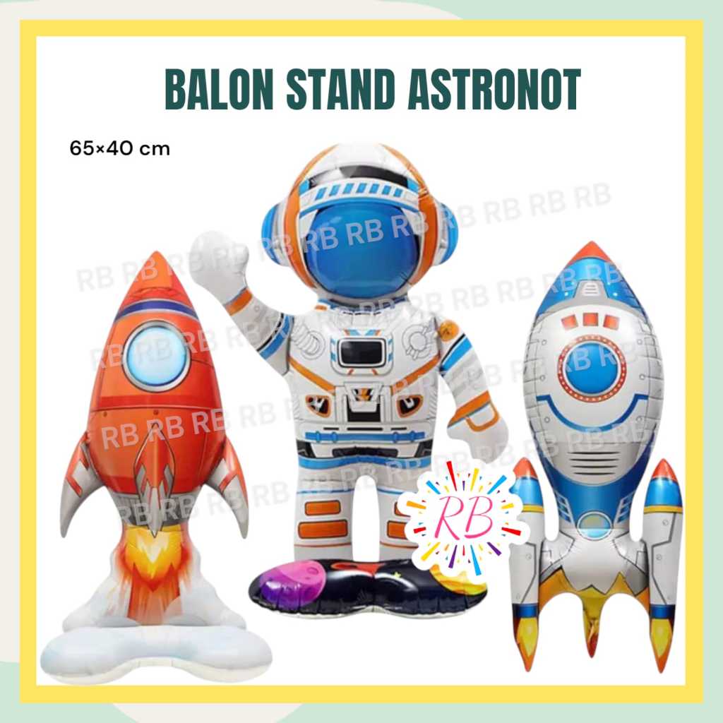 Jual Balon ASTRONOT STAND / Balon Foil Astronot Space Roket Berdiri ...