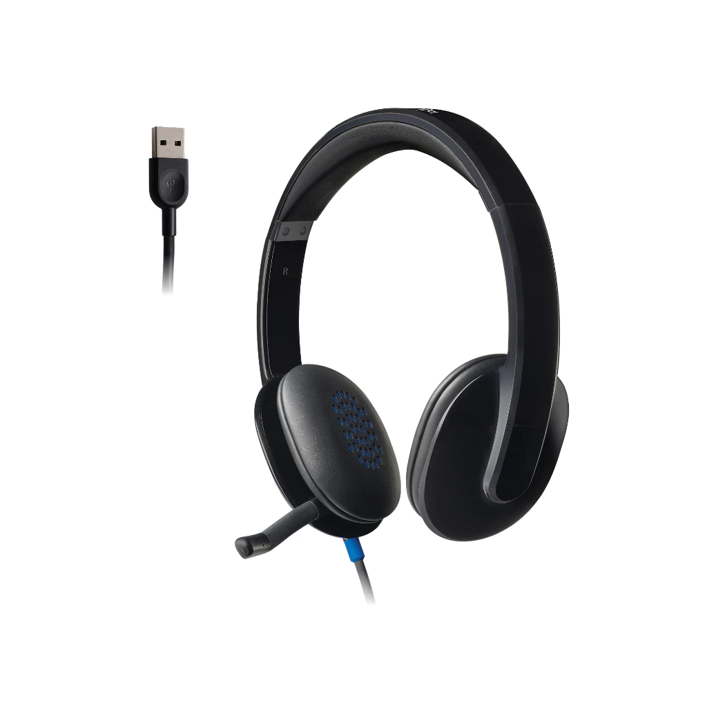 Logitech H540 Headset Stereo USB dengan Mikrofon Noise-Cancelling