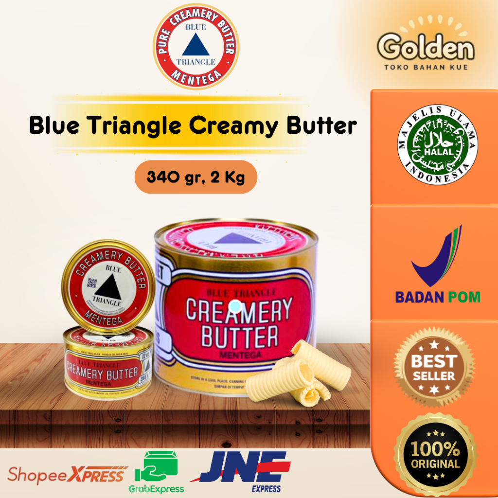 Jual Blue Triangle Creamery Butter 340 gr / 1 Kg Original | Shopee ...