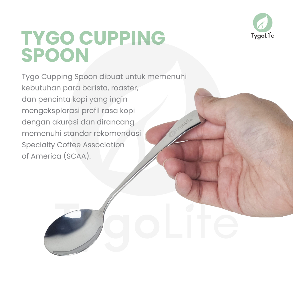 Jual TYGO CUPPING SPOON SENDOK KOPI STANDARD SCAA STAINLESS STEEL FOR ...
